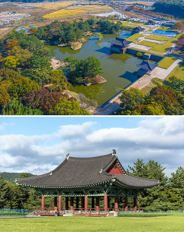 Peaceful scenery at Donggung Palace & Wolji Pond in Gyeongju
