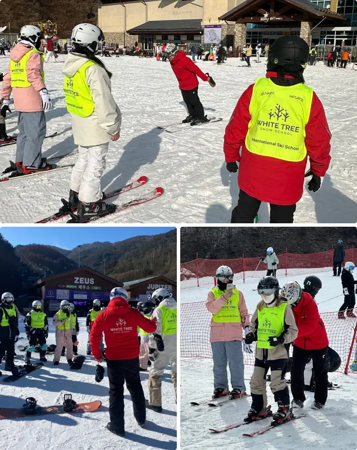 Private ski and snowboard lesson with a certified instructor at High1 Resort Official Ski School