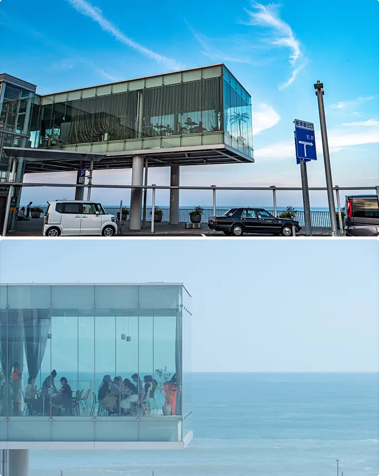 Hitachi Station with Pacific Ocean scenery