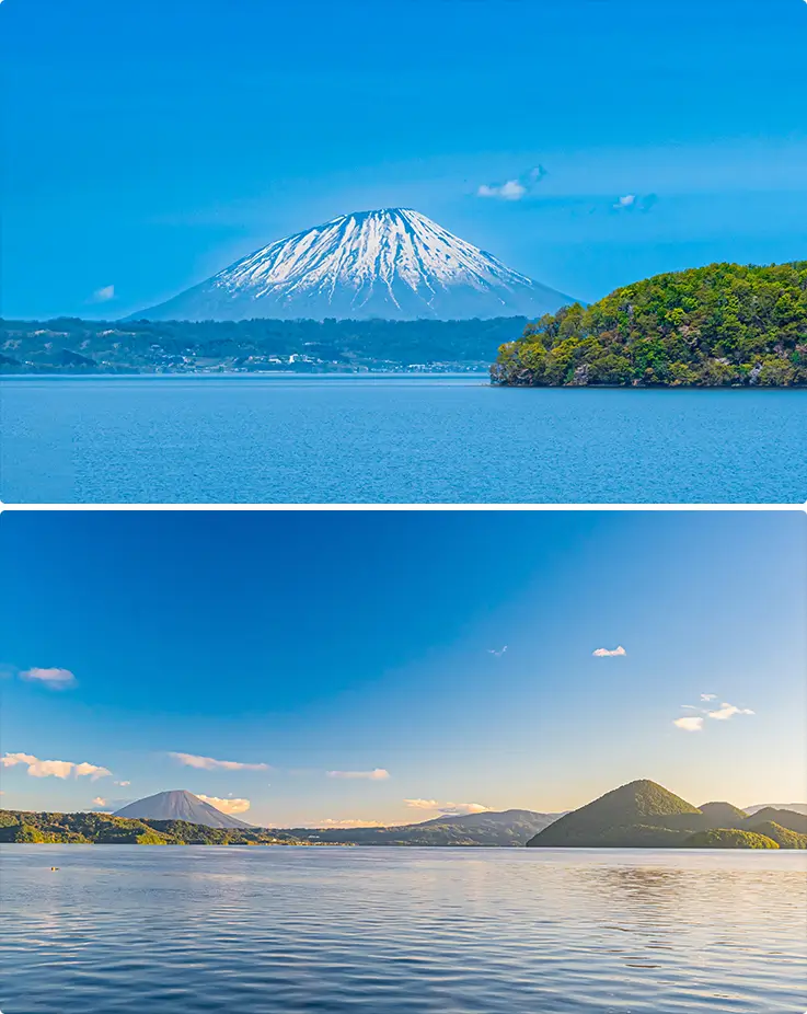 Peaceful panoramas at Lake Toya Onsen Town in Hokkaido