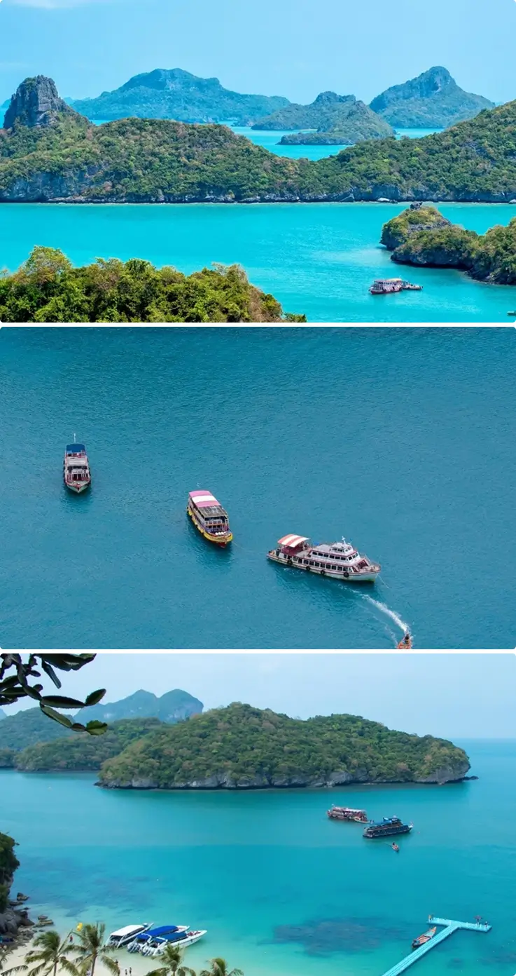 Beautiful landscapes at Ang Thong National Marine Park in Koh Samui