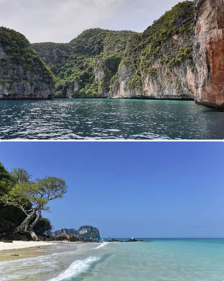 Various landscapes at Phi Phi Islands in Krabi