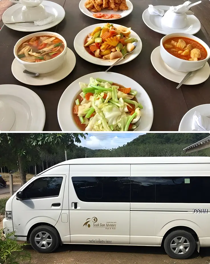 Lunch and a van for round trip transportation that can be enjoyed at the tour