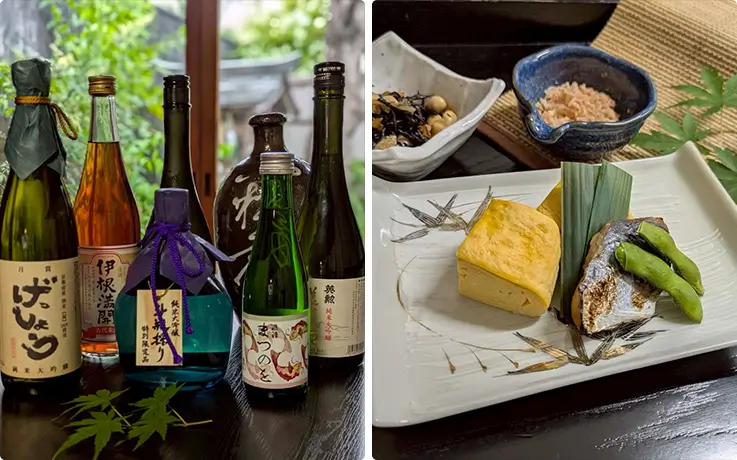 Premium Sake Selection and Obanzai of Omatto in Kyoto