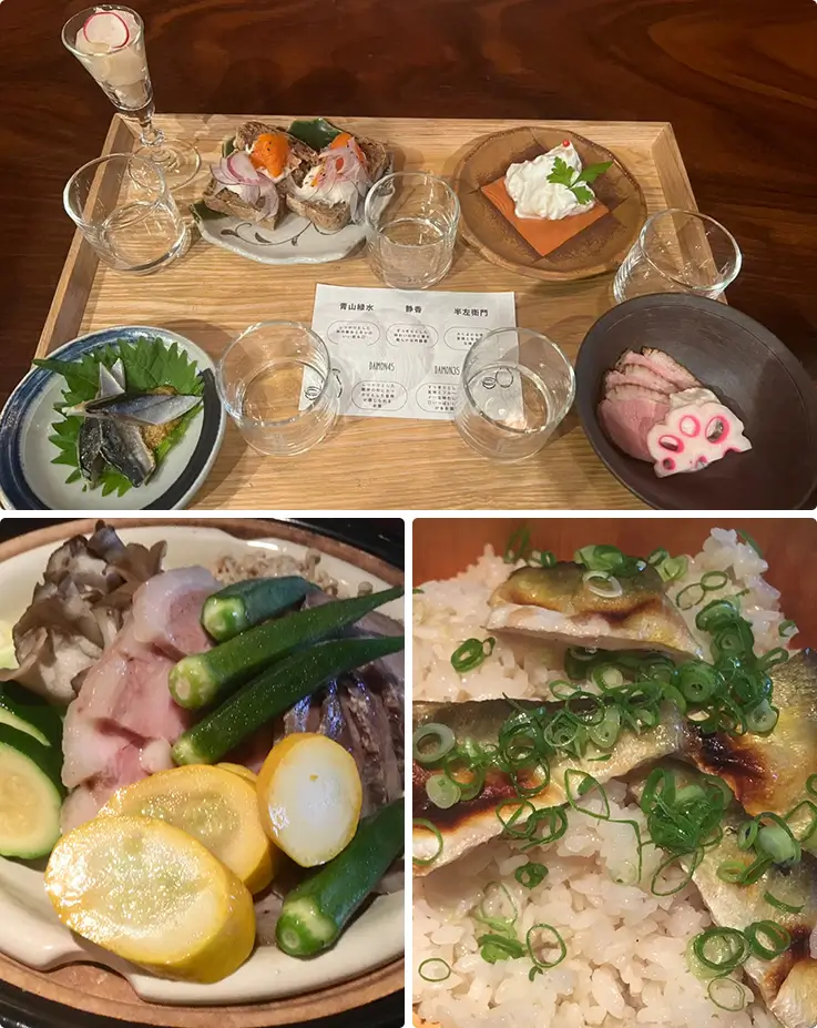 Delicious foods of Mukune Tei Restaurant