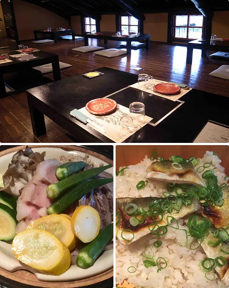 Delicious foods of Mukune Tei Restaurant