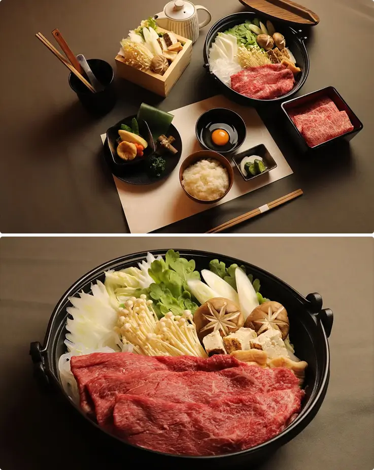 Halal Sukiyaki Set at Samurai Wagyu Musashi