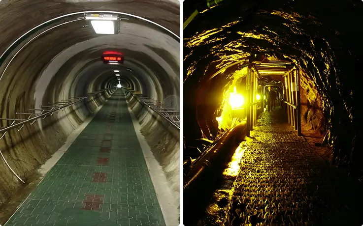 Inside views of The 3rd Tunnel in Paju