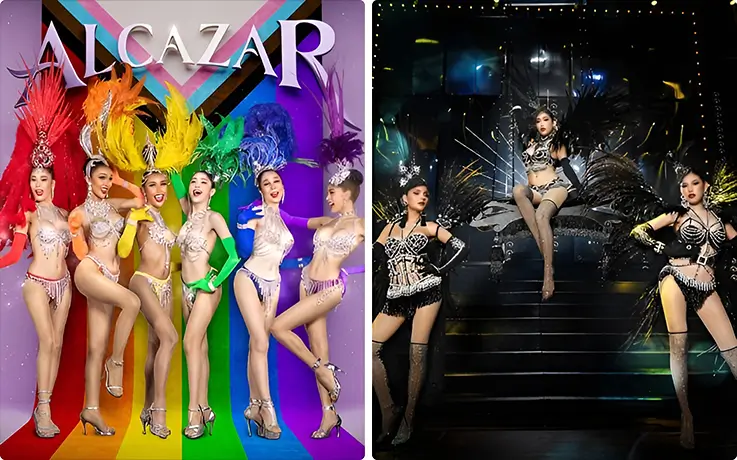 Various Alcazar show performers in Pattaya
