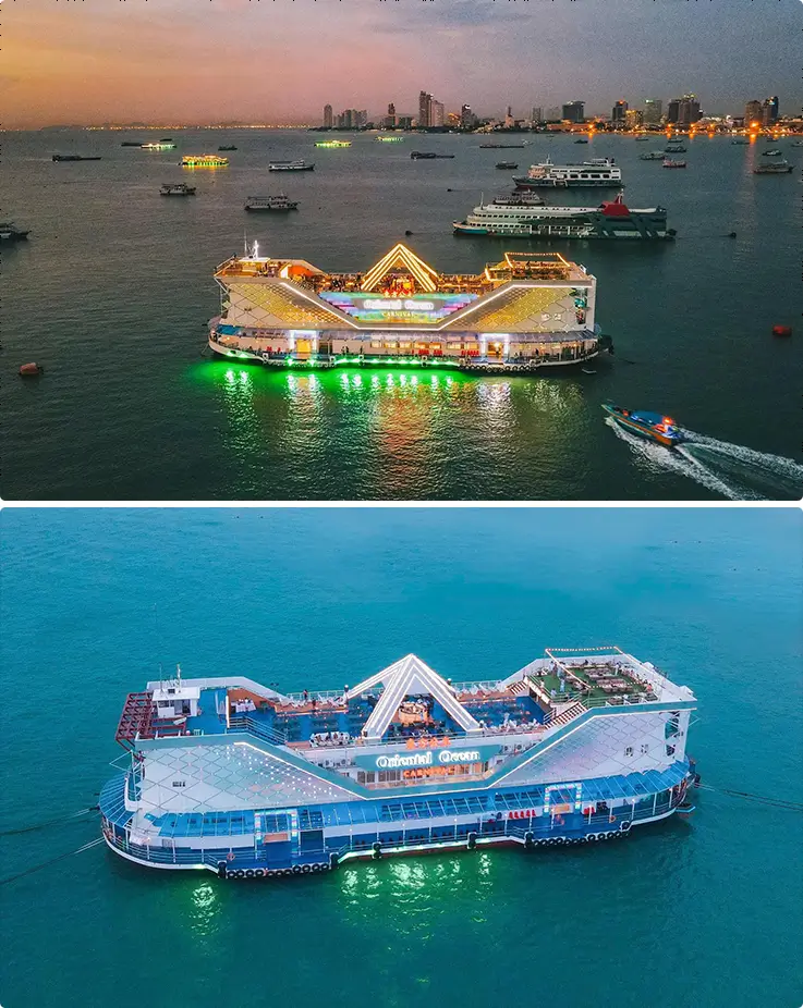 Oriental Princess Cruise sailing through Pattaya Bay