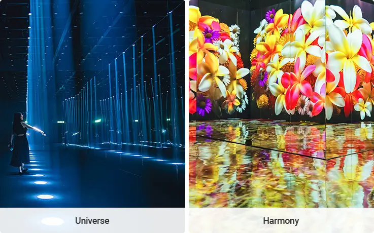 Universe and Harmony themed media art at Pado Media Art Space in Pattaya