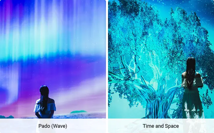Pado (Wave) and Time and Space themed media art at Pado Media Art Space in Pattaya