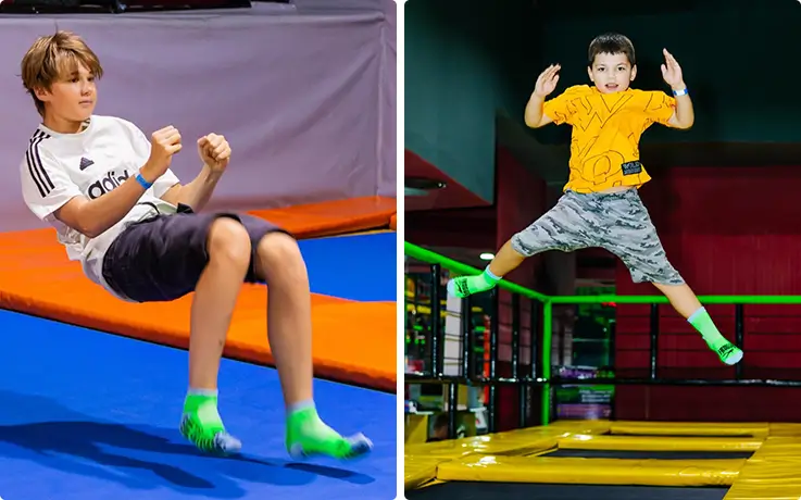Kids enjoying trampoline at Froggy's Fun Park in Phuket