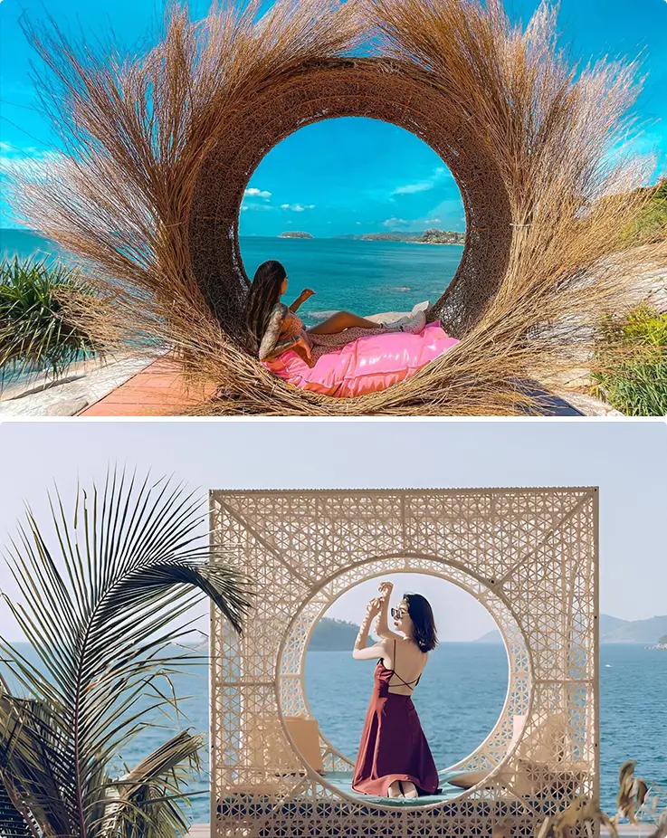 Modern platforms offering unforgettable photo moments at Rock Beach Swing in Phuket