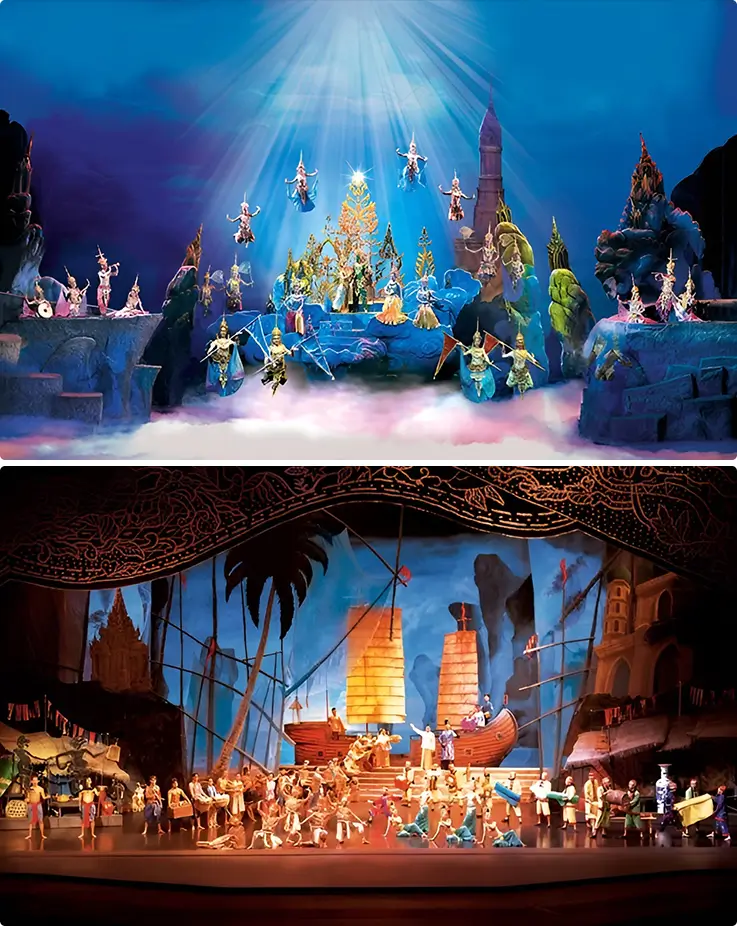 Performers acting at Siam Niramit in Phuket