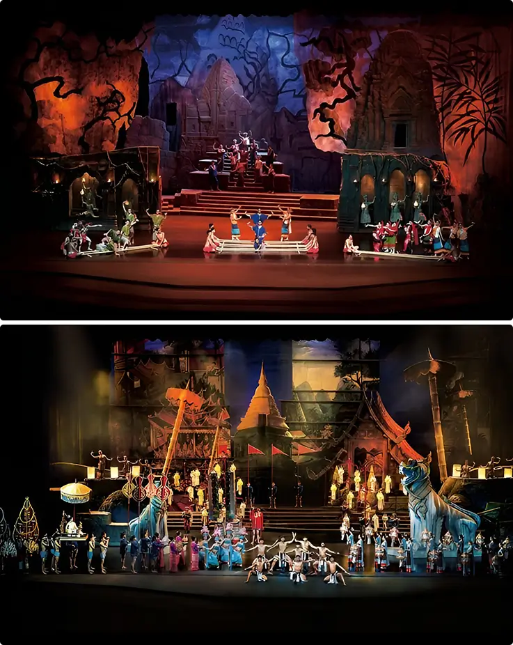 Performers acting at Siam Niramit in Phuket