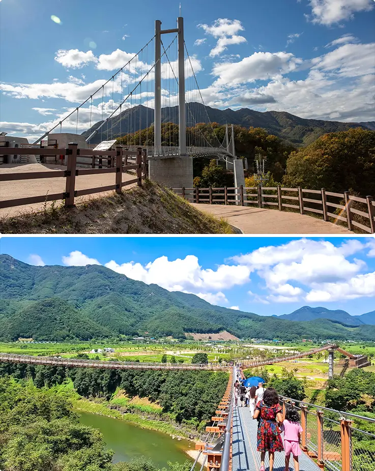 Spectacular suspension bridges spanning scenic valleys with breathtaking mountain panoramas.
