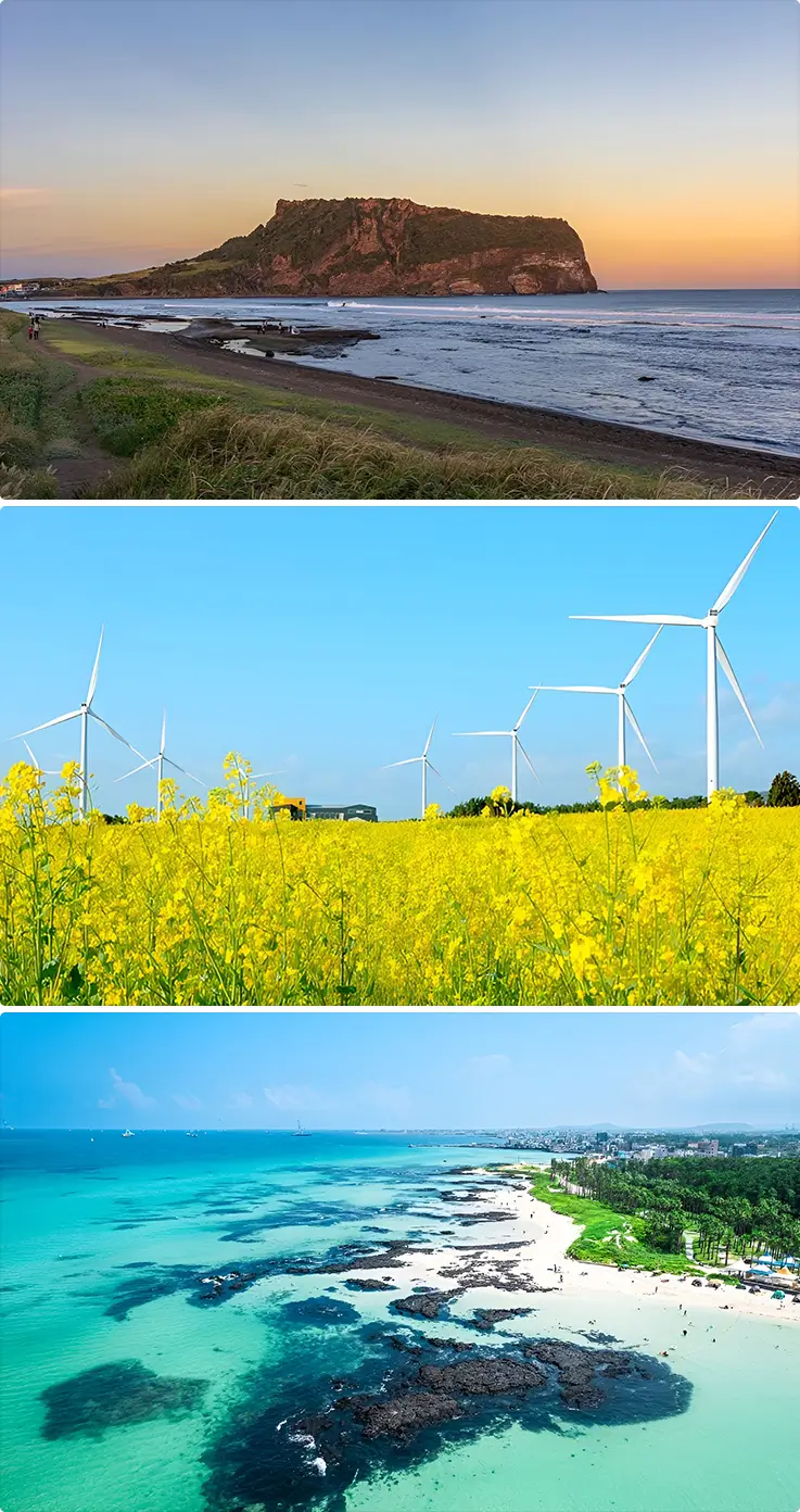 Beautiful landscapes of Jeju Island