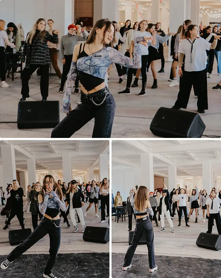 People dancing at Bloom’s Studio in Seoul