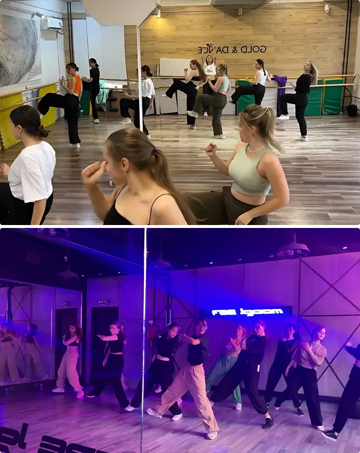 People dancing at Bloom’s Studio in Seoul