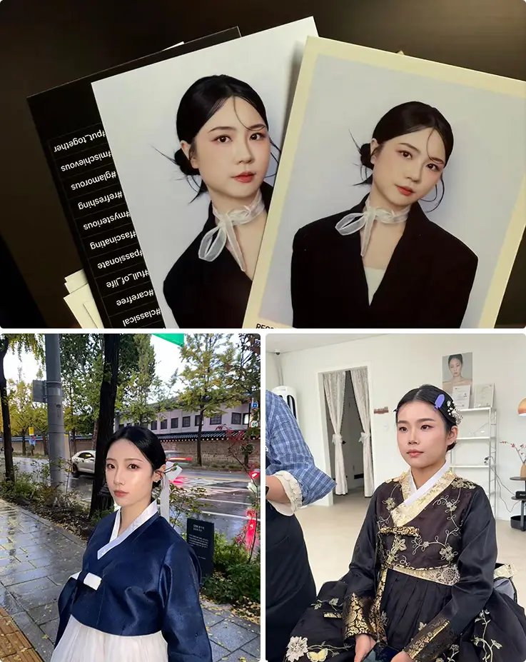 People getting makeup and personal color analysis service at DeKo Makeup Studio in Seoul