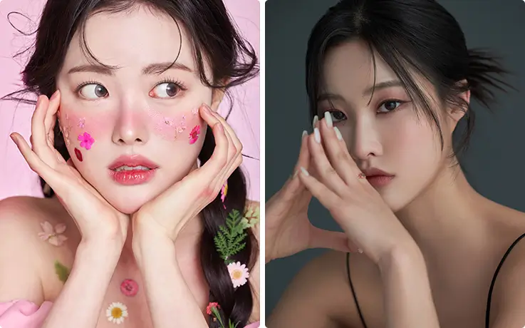 People getting hair styling, makeup, and profile photoshoot services at Mabelle Boutique in Seoul