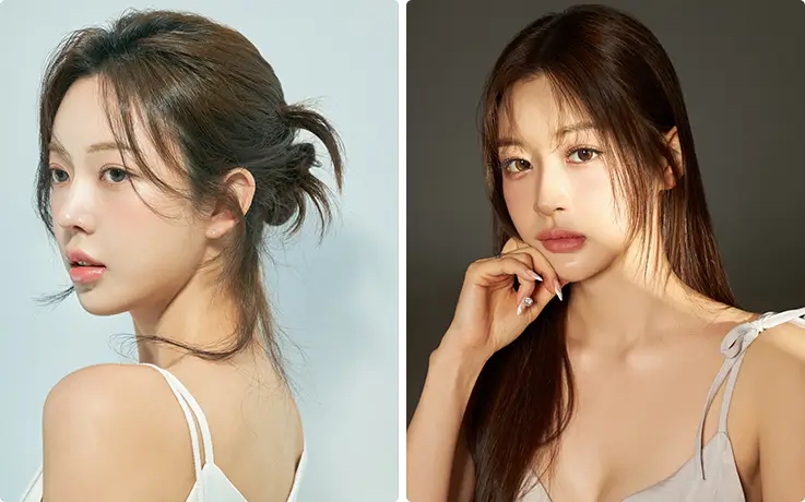 People getting hair styling, makeup, and profile photoshoot services at Mabelle Boutique in Seoul