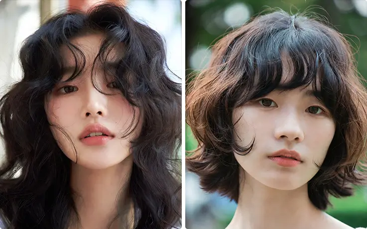 Women getting a vintage wave perm service at Mimm Beauty Salon in Apgujeong, Seoul