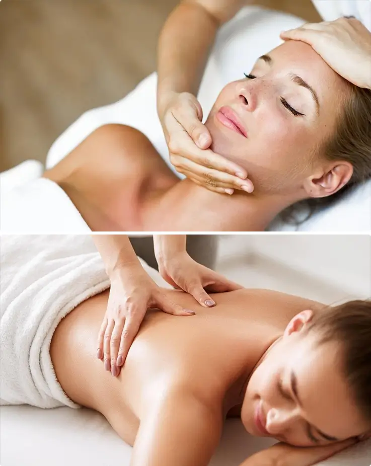 Relaxing facial and back massage treatment at a Seoul mizo spa for guests.