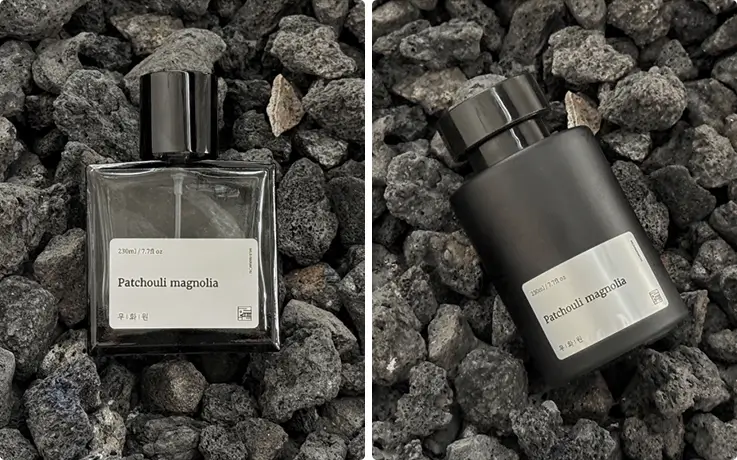 Luxurious perfume/diffuser bottle of Muhwawon Perfume Studio in Seoul