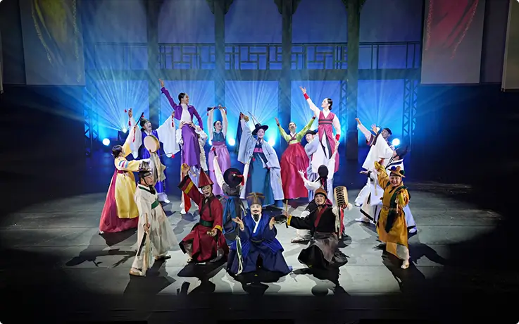 Performers acting at National Jeongdong Theater in Seoul