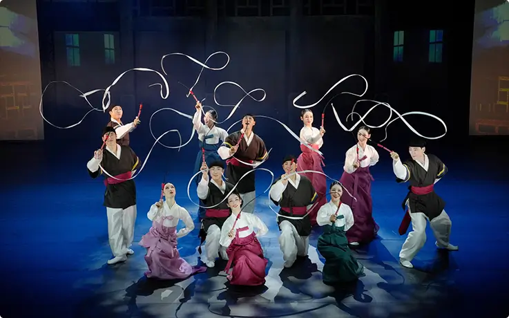 Performers acting at National Jeongdong Theater in Seoul