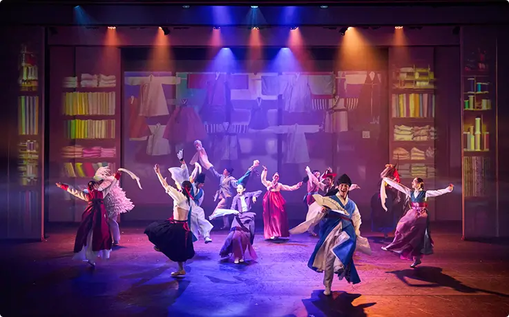 Performers dancing at National Jeongdong Theater in Seoul