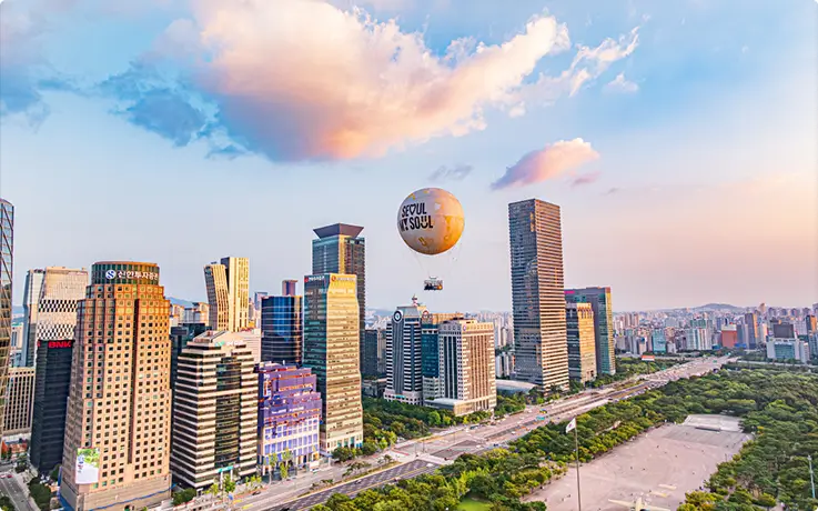 Beautiful sunset scenery with SEOULDAL