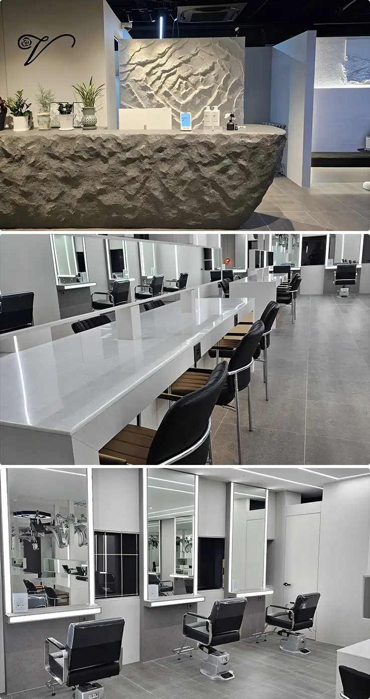Interior of V9 Hair & Makeup Salon in Seoul