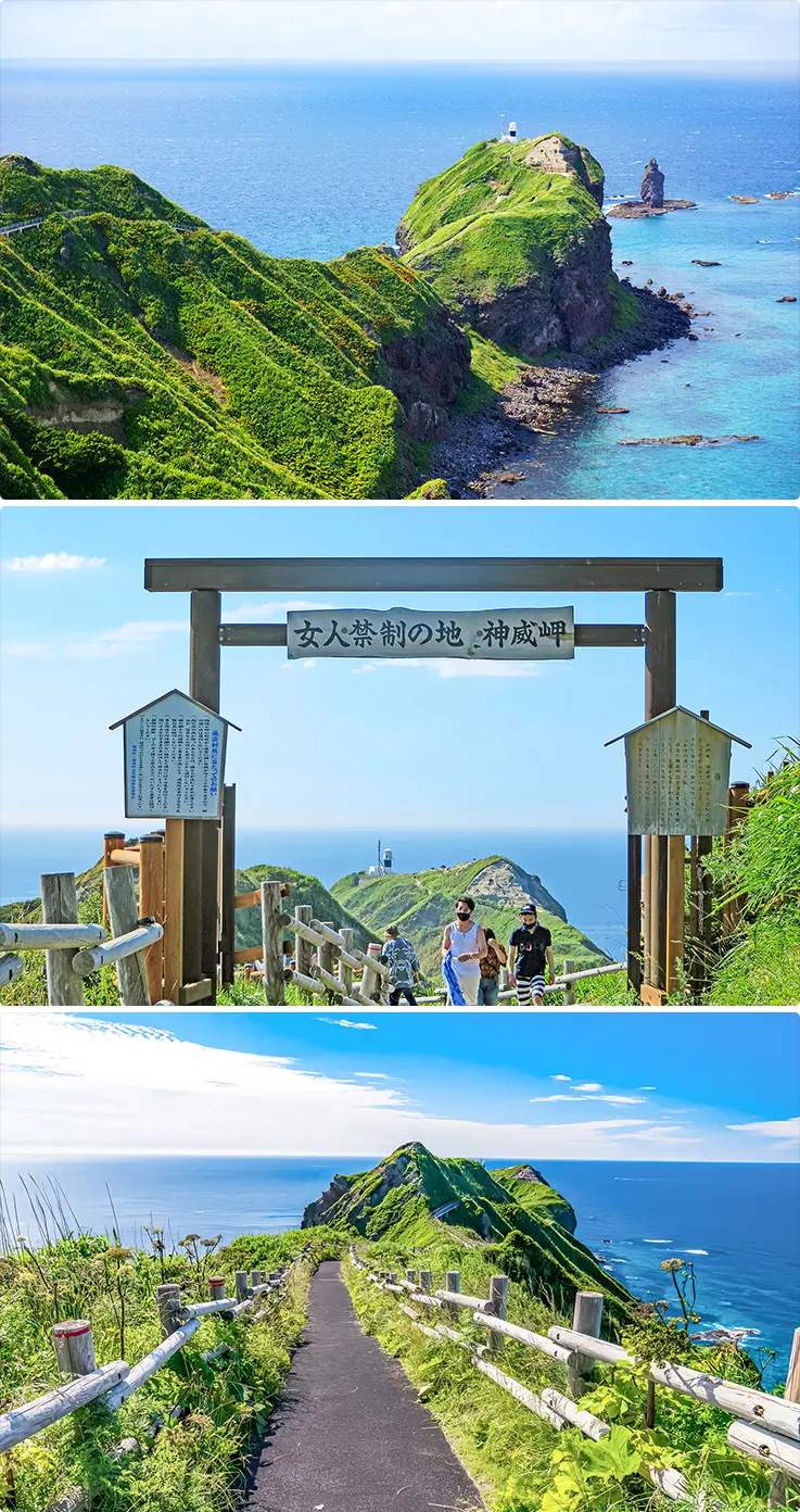 Cape Kamui with beautiful ocean in Hokkaido