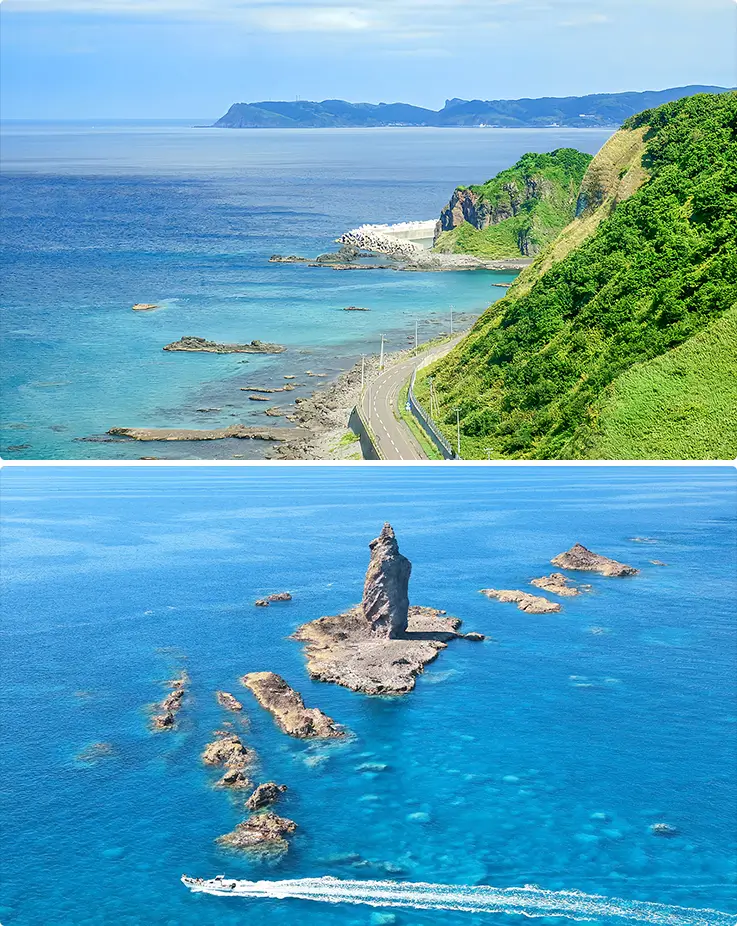 Scenic coastal views at Cape Kamui in Hokkaido