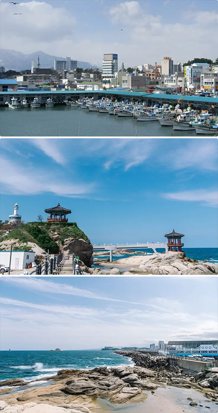 Stunning ocean views at Dongmyeong Port in Sokcho