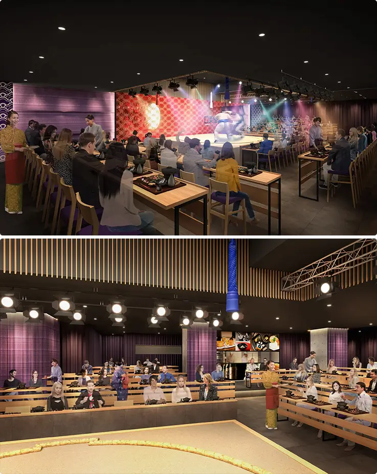 The Sumo Live Restaurant Hirakuza Ginza Tokyo