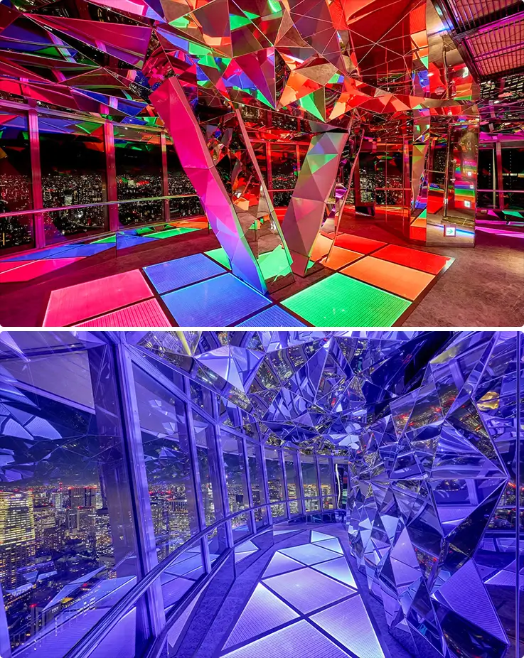 Night View of Tokyo Tower Top Deck