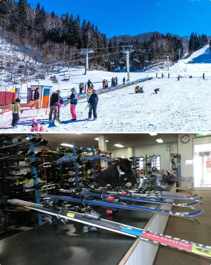 Ski resort's lift and equipment rental shop