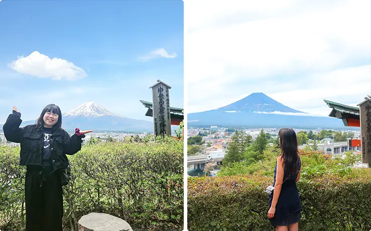 Travelers at Arakurayama Sengen Park