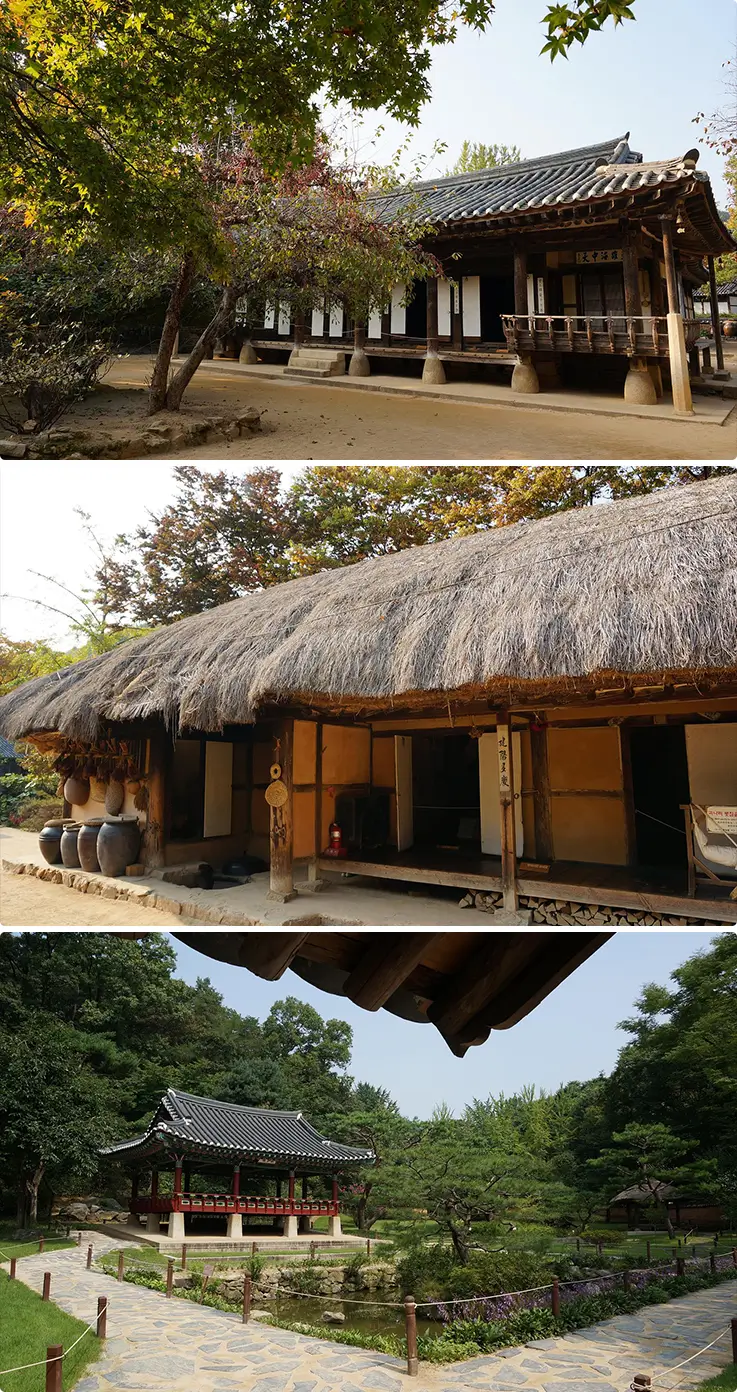 Various traditional architectures at Korean Folk Village in Yongin