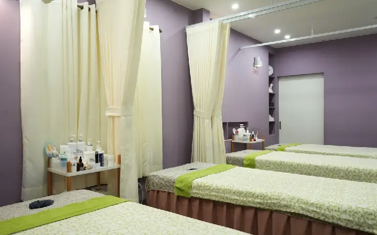 treatment space with beds
