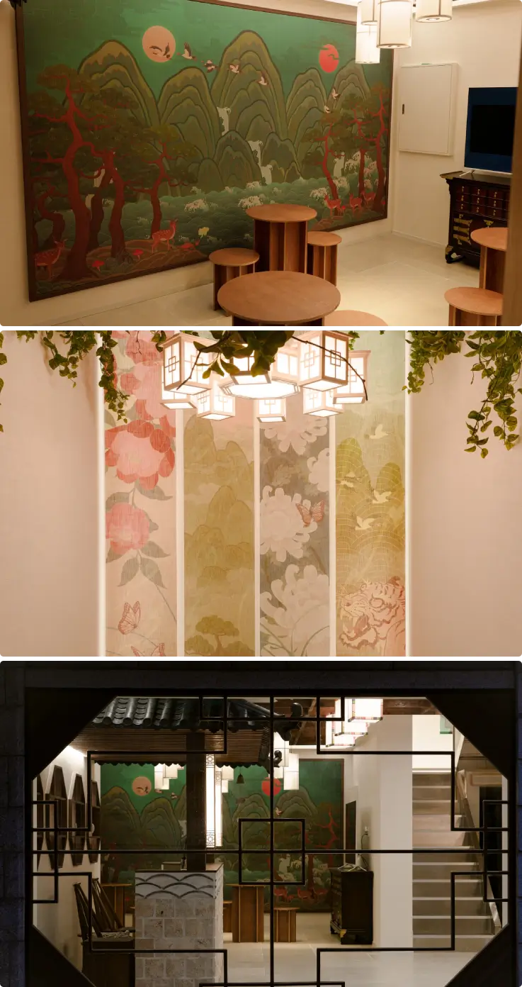 Elegant hanok-inspired interior at THE SEOL:HA
