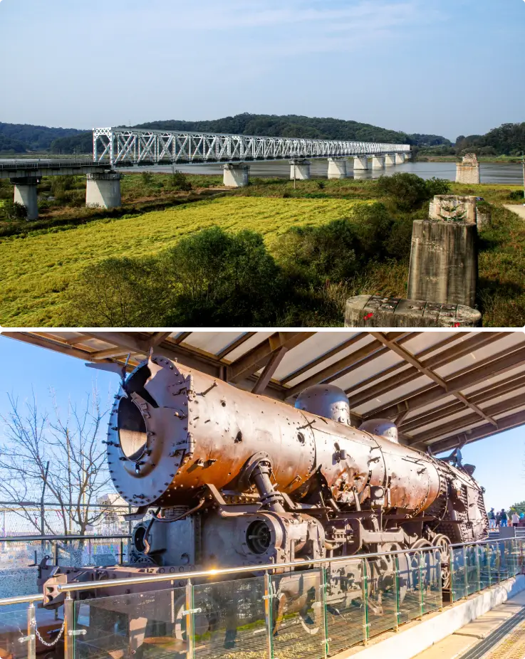 The Freedom Bridge and Gyeongui Line Railroad Track near the Korean DMZ.