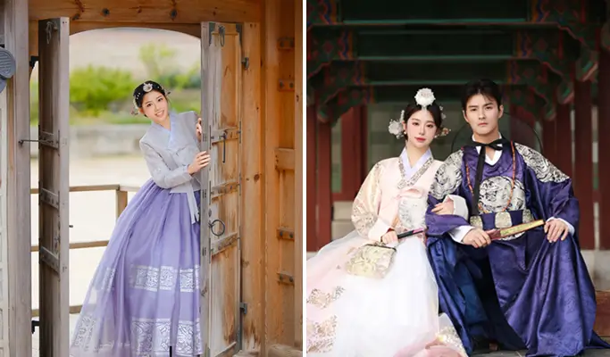 Hanbok Rental near Gyeongbokgung Palace (+ Free Accessories/ Outdoor Photoshoot option)