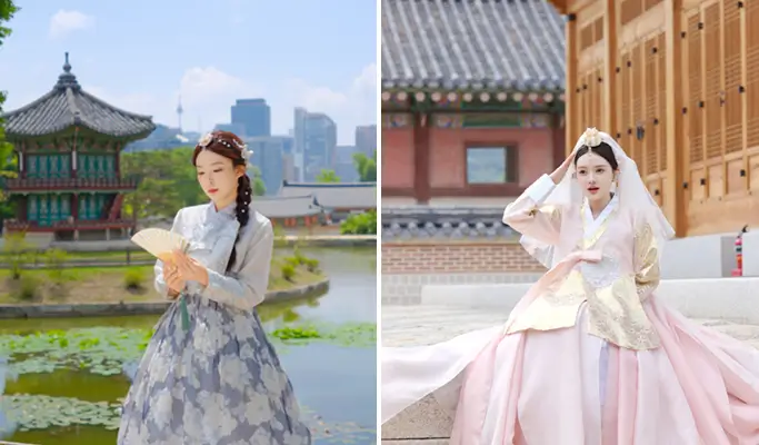 Hanbok Rental near Gyeongbokgung Palace (+ Free Accessories/ Outdoor Photoshoot option)