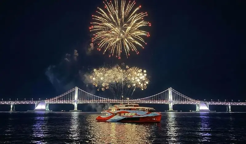 Busan Sunset & Fireworks Cruise | PanStar Grace - Trazy, Korea's #1 ...