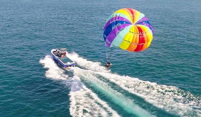 Parasailing in Jeju Island